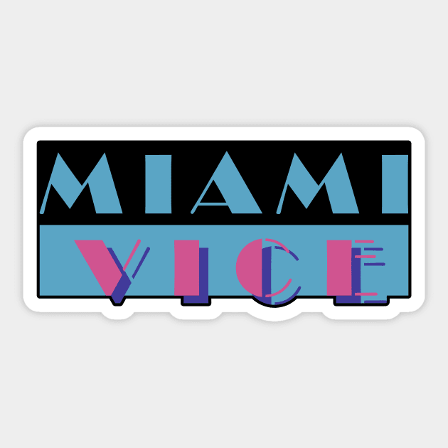 Miami Vice II Sticker by MalcolmDesigns